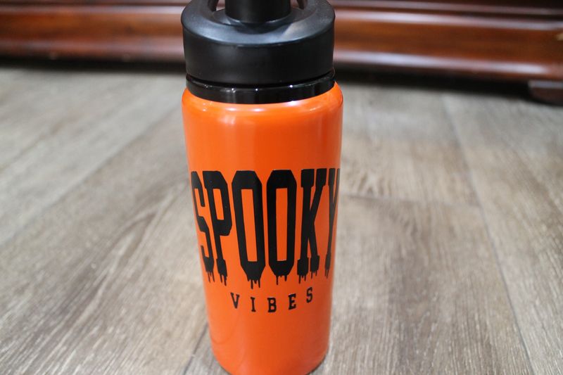 Spooky orange insulated cup