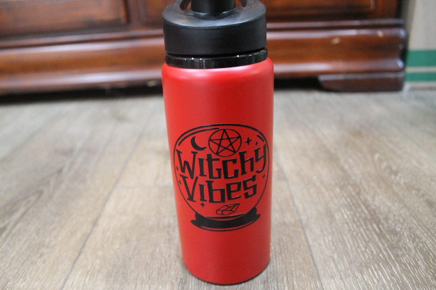Whitchy vibes red insulated cup