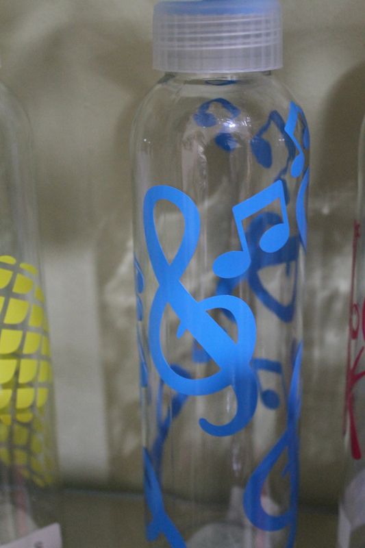 Music note glass cup
