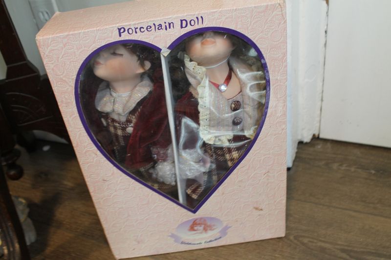 Christmas Porcelain Doll Set