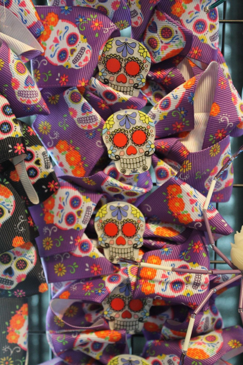 Purple Skull Bow