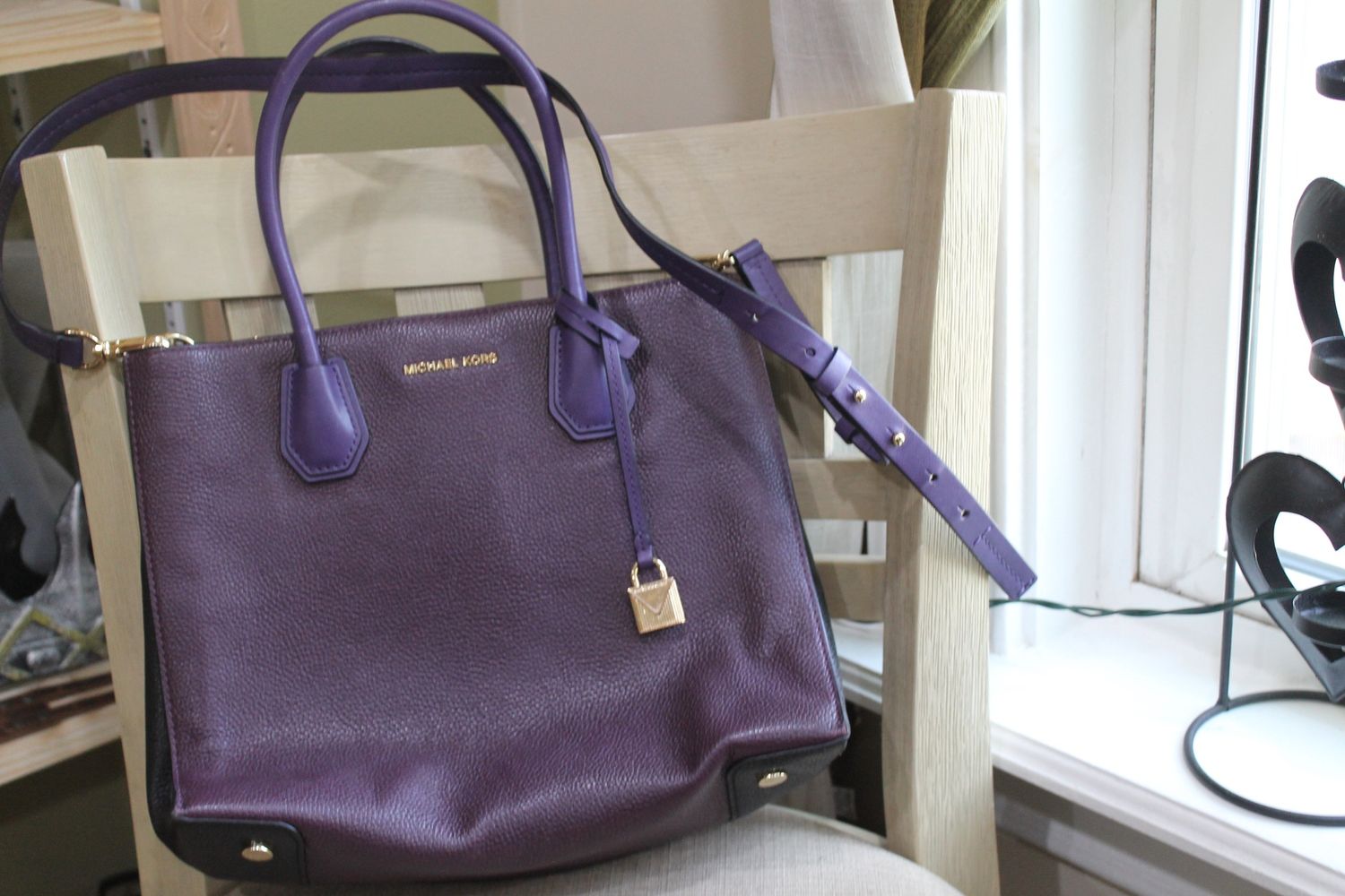 Purple Michael Kors purse
