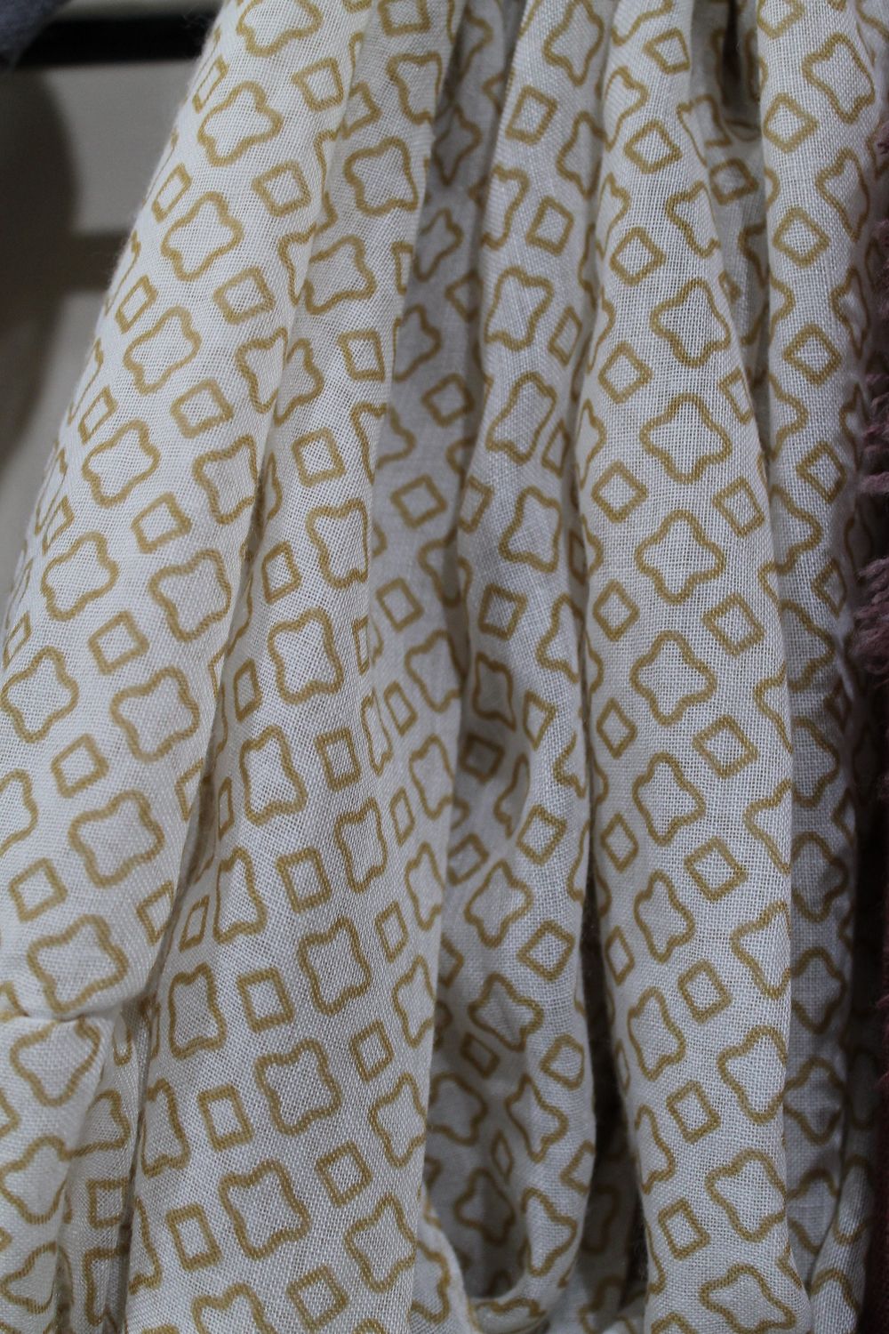 White and Tan Scarf