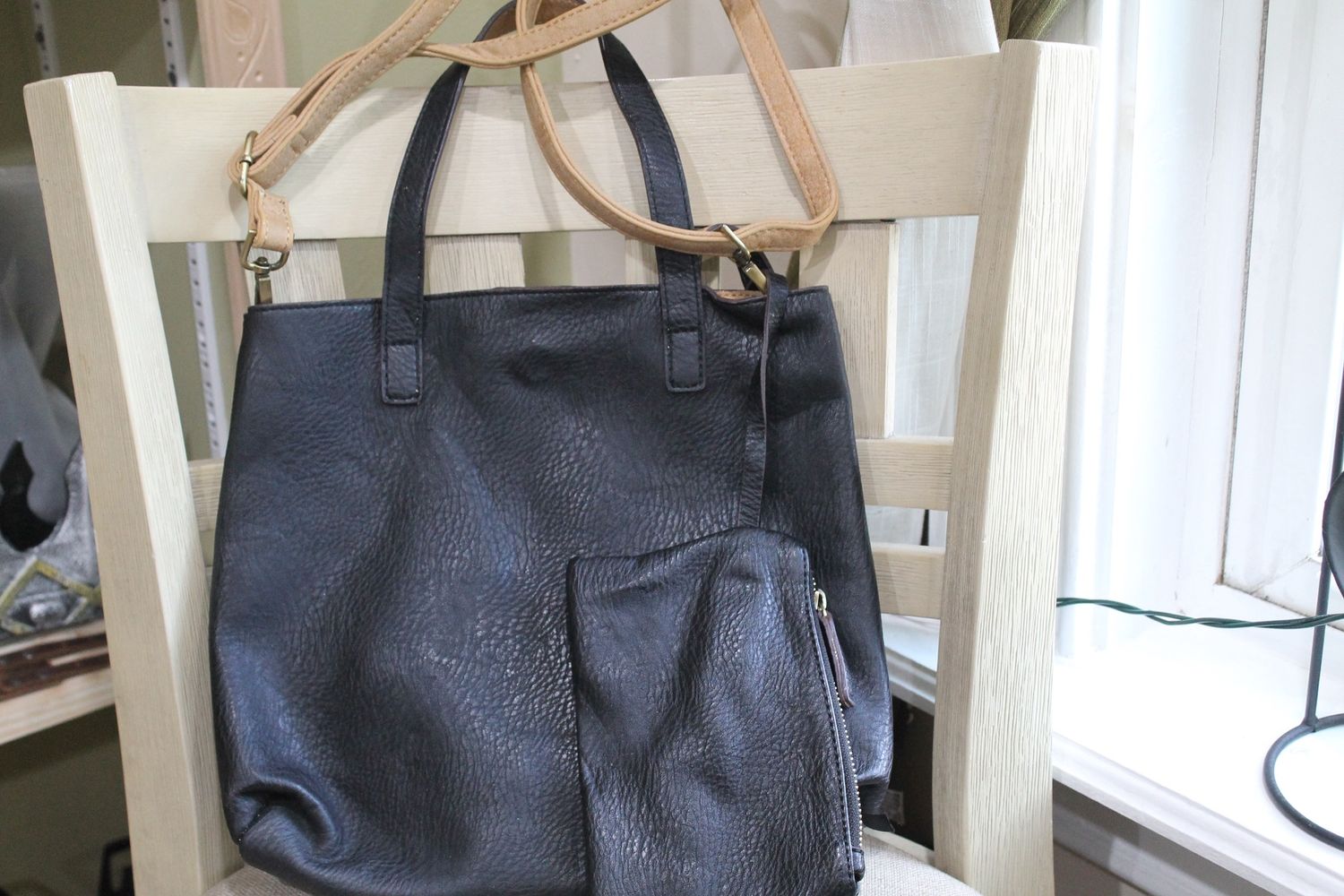 Black &amp; tan Purse