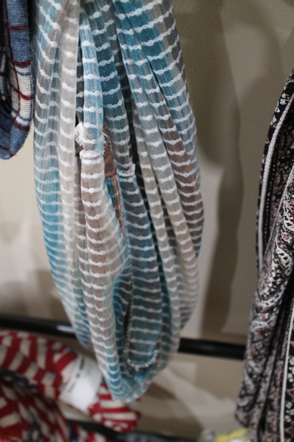 Blue and Tan Scarf