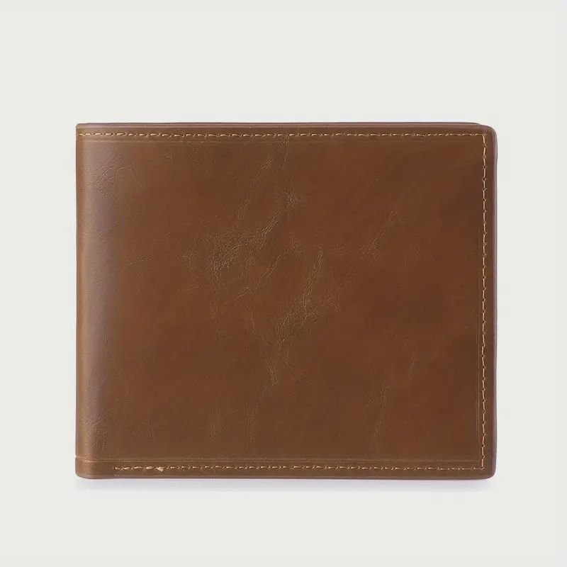 Brown Leather Men&#39;s wallets Bifold