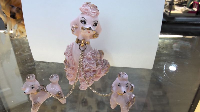 vintage spaghetti mamma poodle and two baby