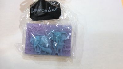 Elephant lavender two layer soap