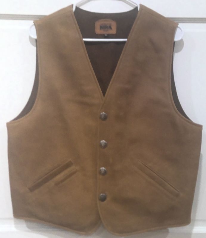 NRA Leather Conceal Carry Vest - Size 42