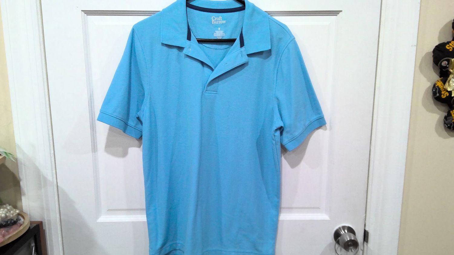 Croft and barrow blue polo size med