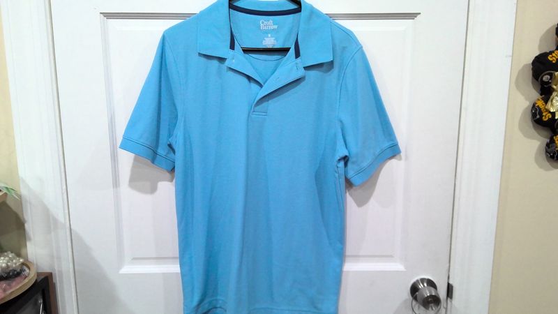 Croft and barrow blue polo size med