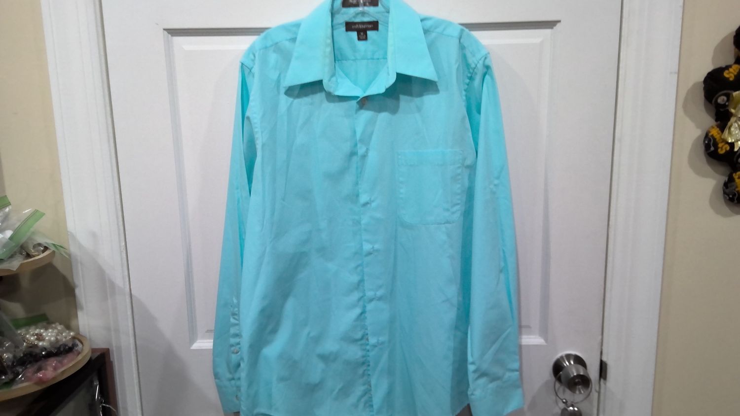 Croft and barrow blue dress shirt size med