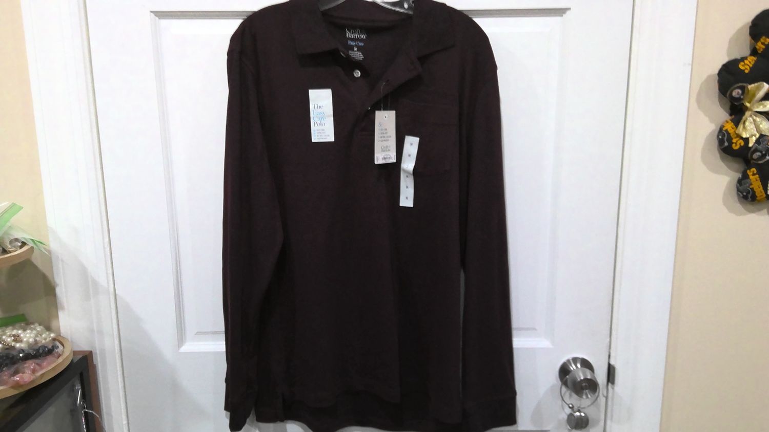 croft and barrow burgundy shirt size med nwt
