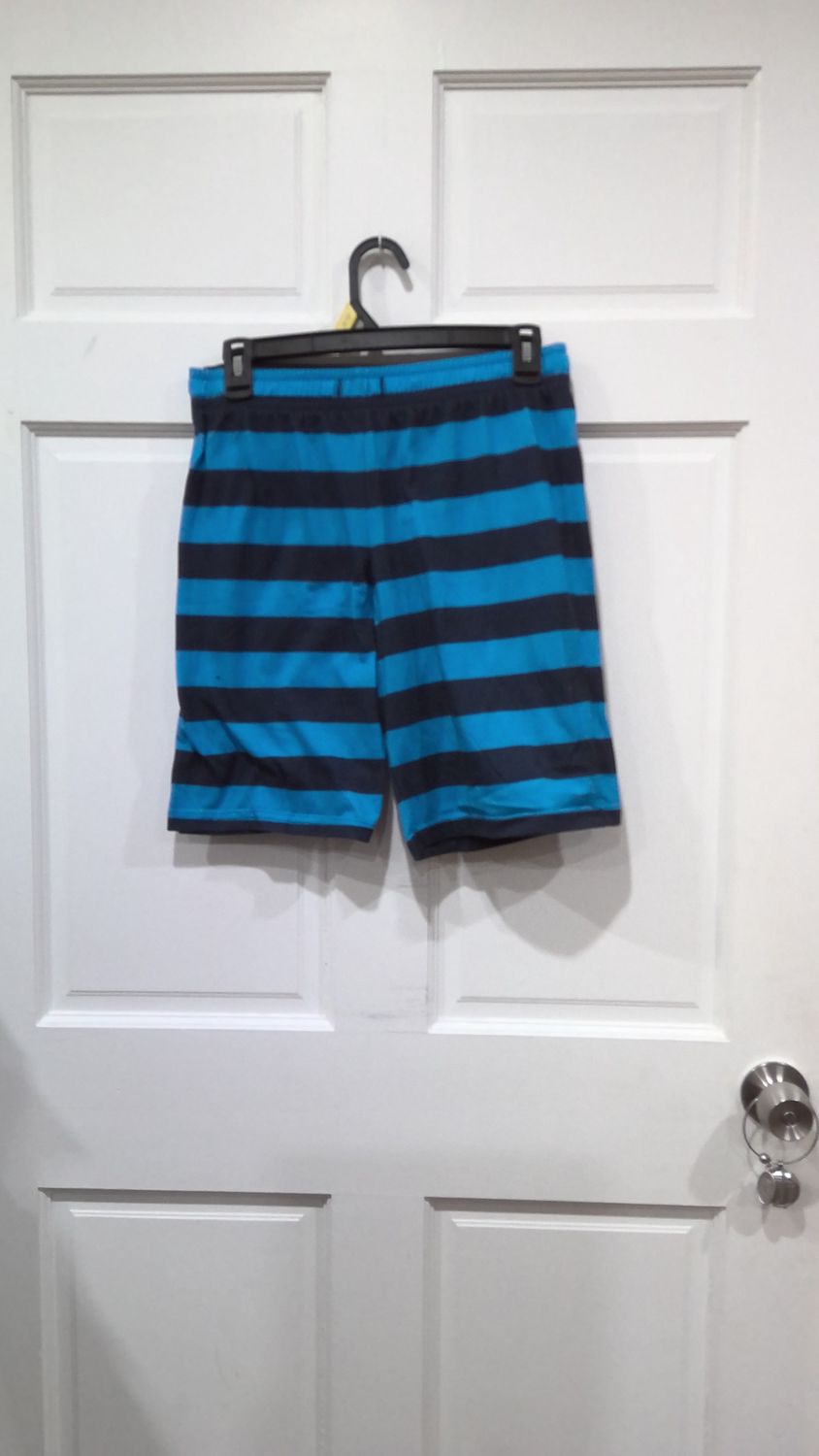 Cat and Jack black and blue striped pj shorts xl