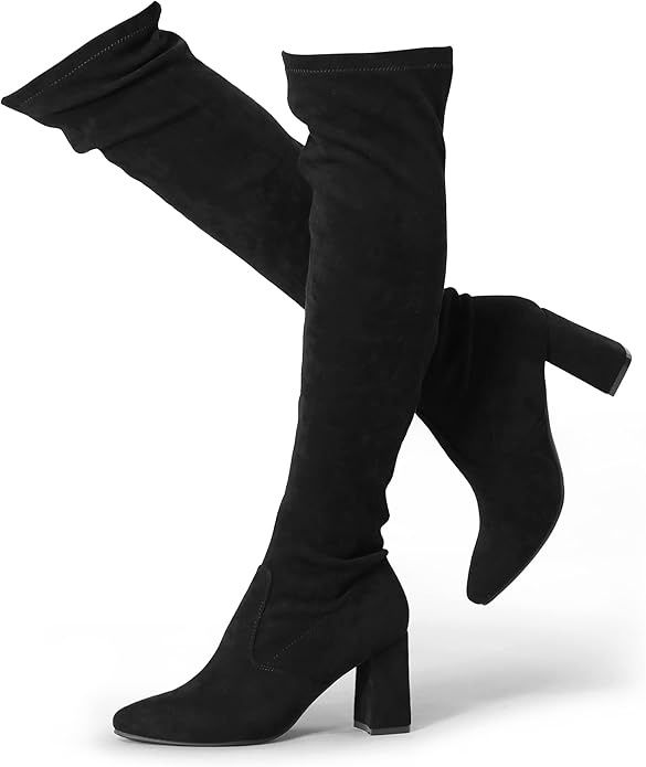 Hawkwell Women&#39;s Comfort Thigh High Boot - Size 7 Black
