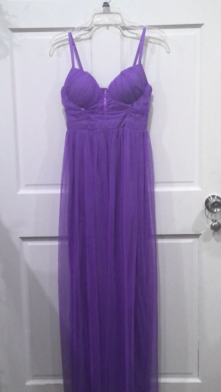 purple elegant prom gown size small
