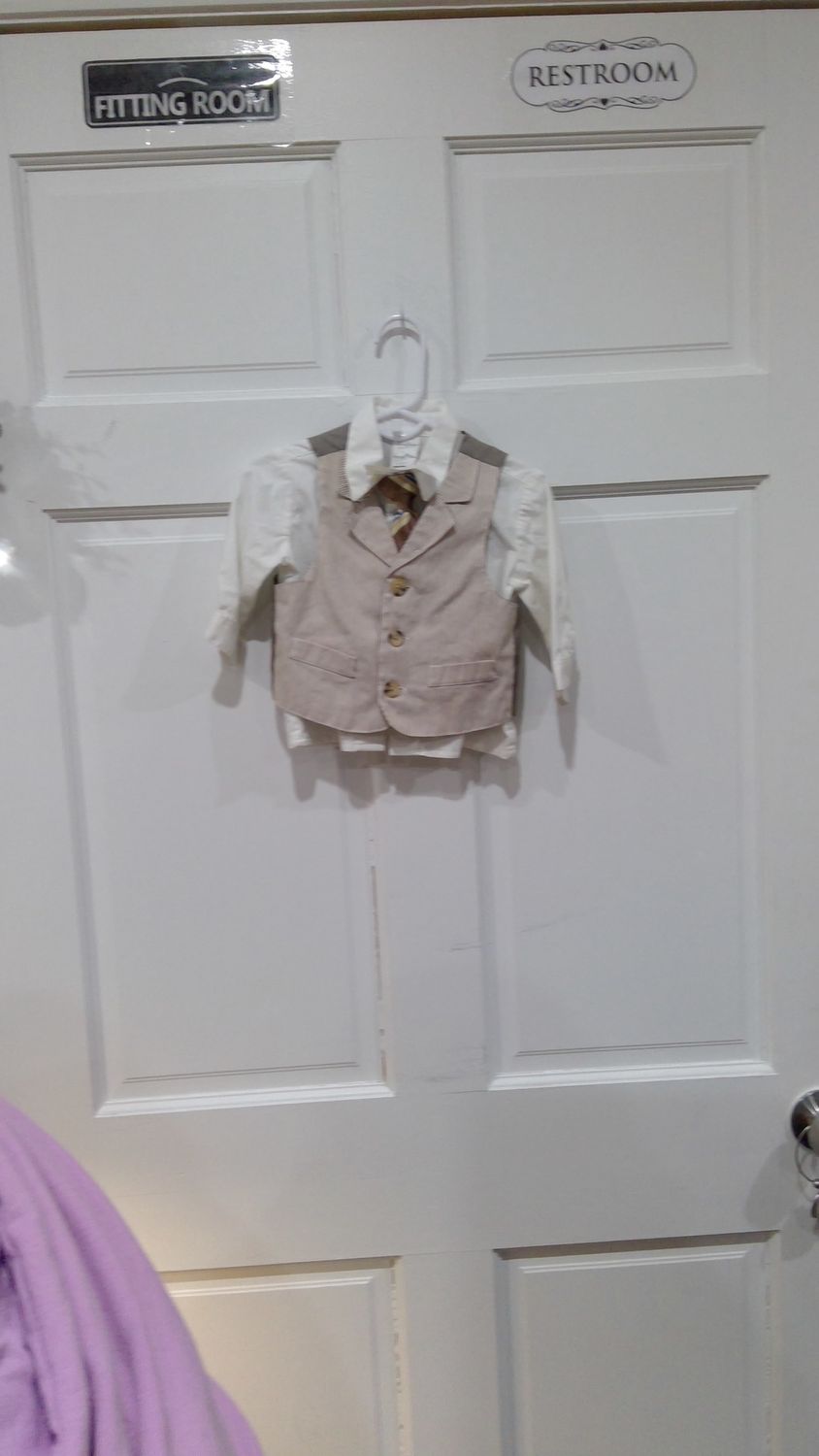 3 piece Infant Suit Size 6-9 months Tan