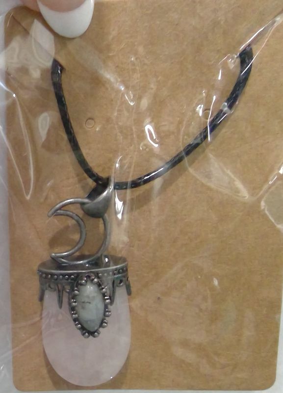 crystal necklace with moon