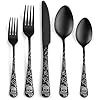 20 Piece Set of Black Strange Skull Tableware