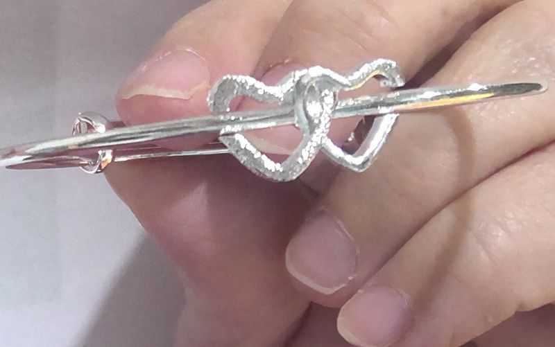 Double Heart sterling silver bracelet