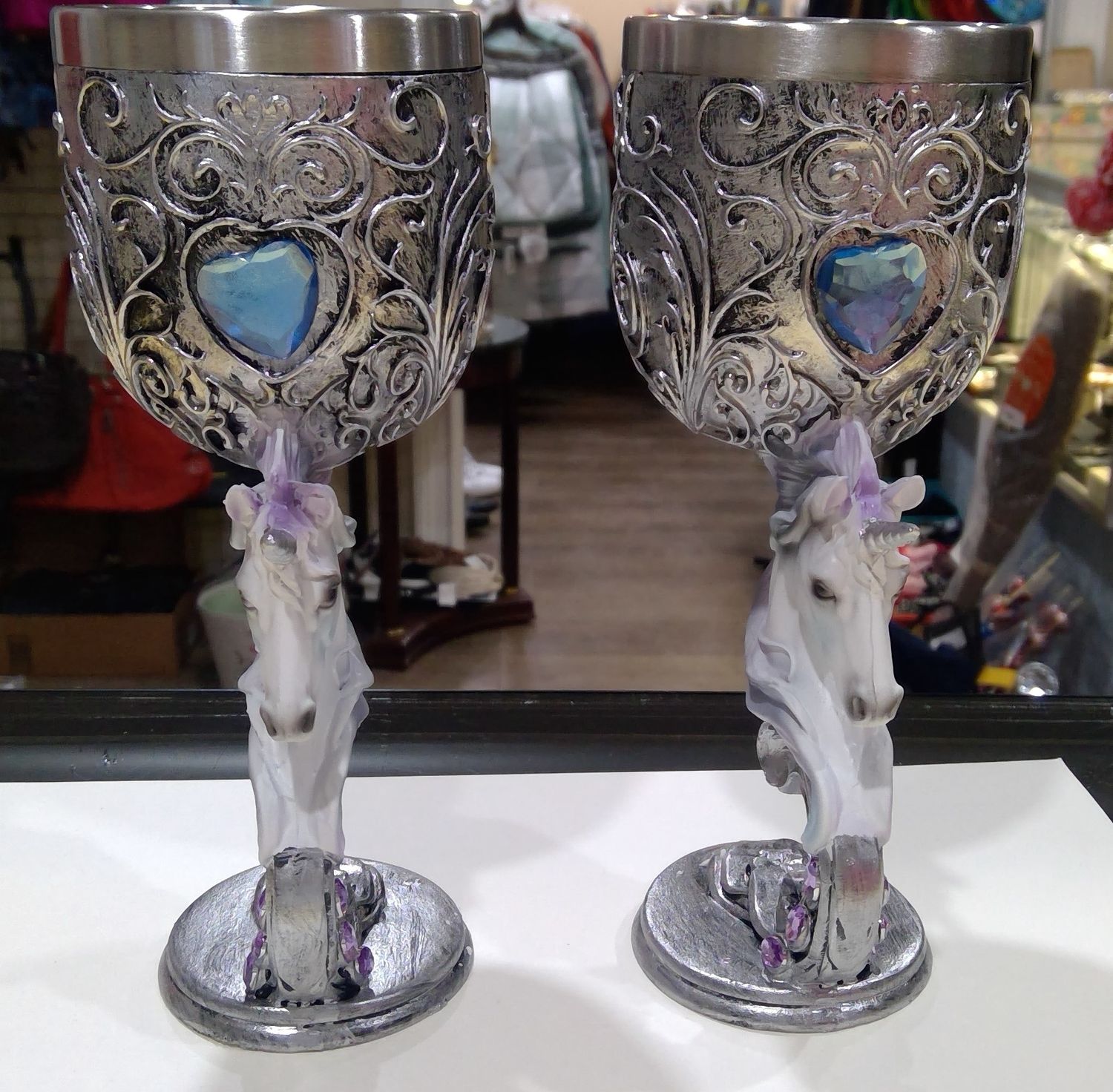 Unicorn goblets set