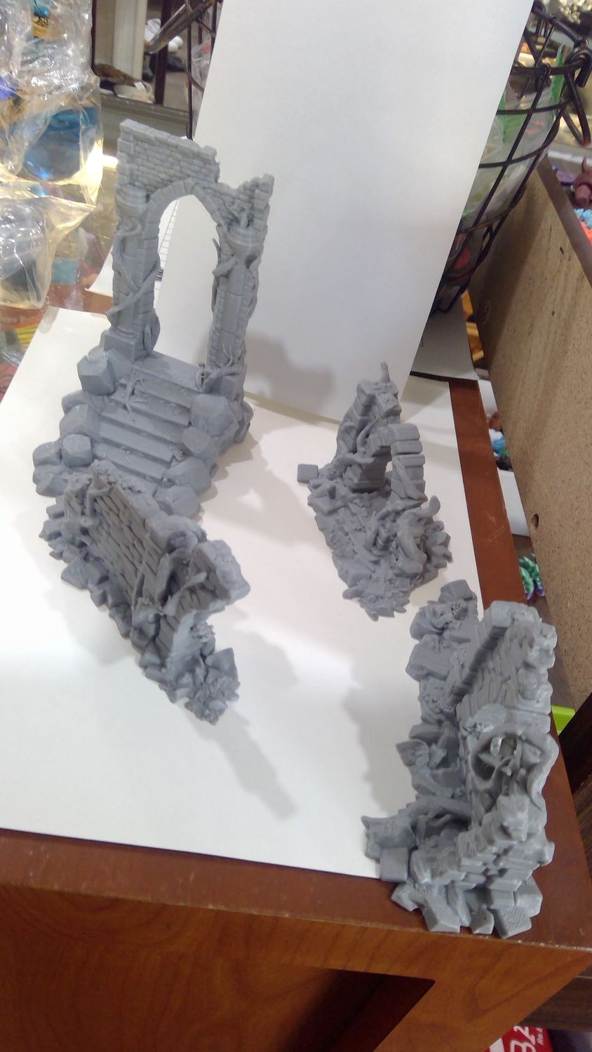Terrain City Ruins 3D set of 4