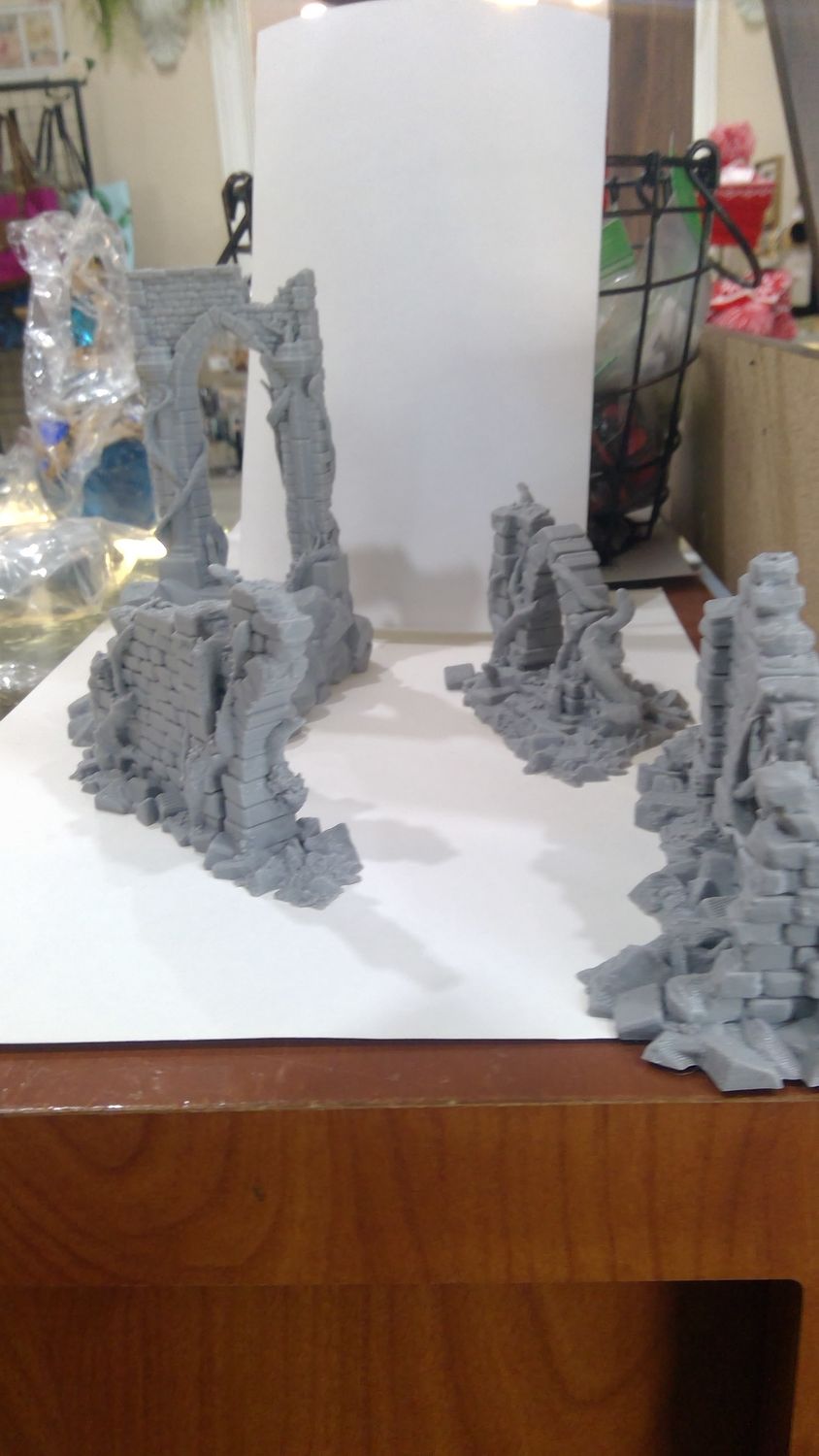 Terrain City Ruins 3D set of 4