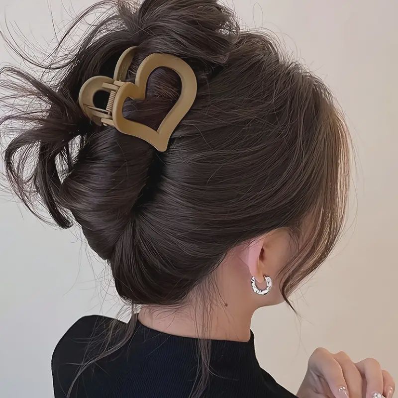 Heart-Shaped Hair Clips