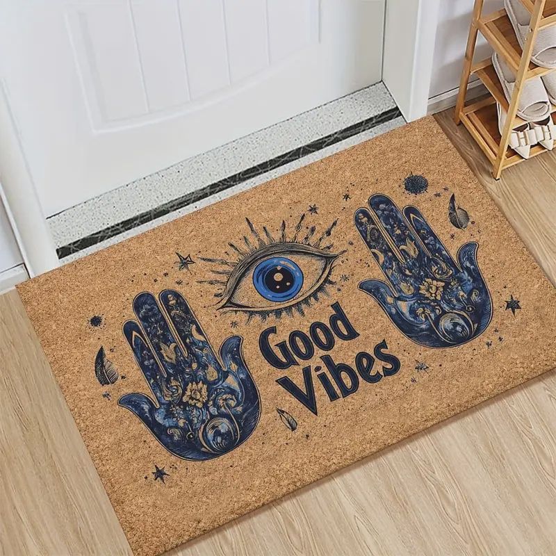 Evil Eye Welcome Mat - Non-Slip Polyester Mat