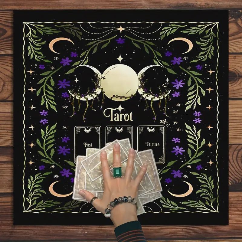 Triple Moon Tarot Reading Tablecloth Witch Altar