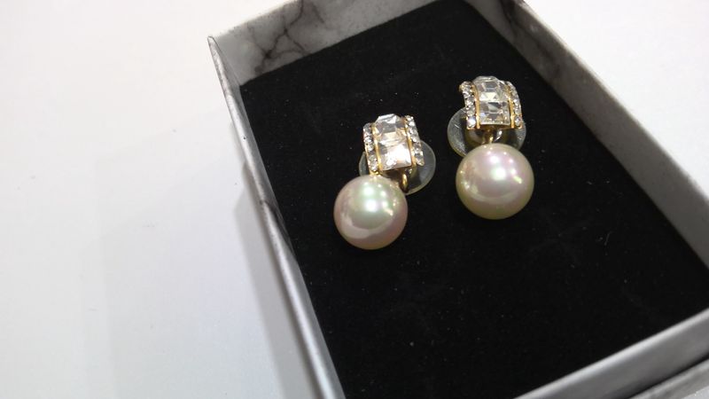 Vintage Pearl CZ  Earrings