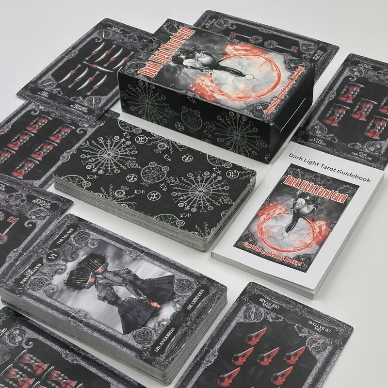 Deck Dark Light Tarot Card Set with Comprehensive Guidebook