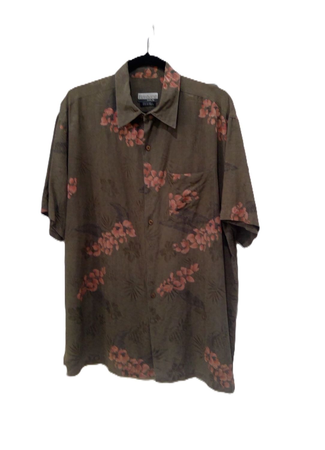 mens hawaiian brown shirt