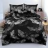 Death Skull Duvet Cover Set Queen Size  Skull Moth Comforter Cover