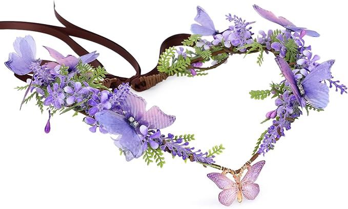 MOSTORY Handmade Fairy Butterfly Crown