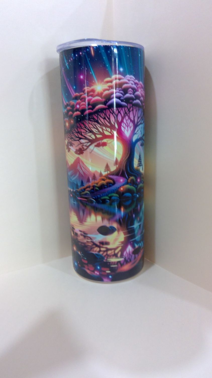 Rainbow Tree Tumbler
