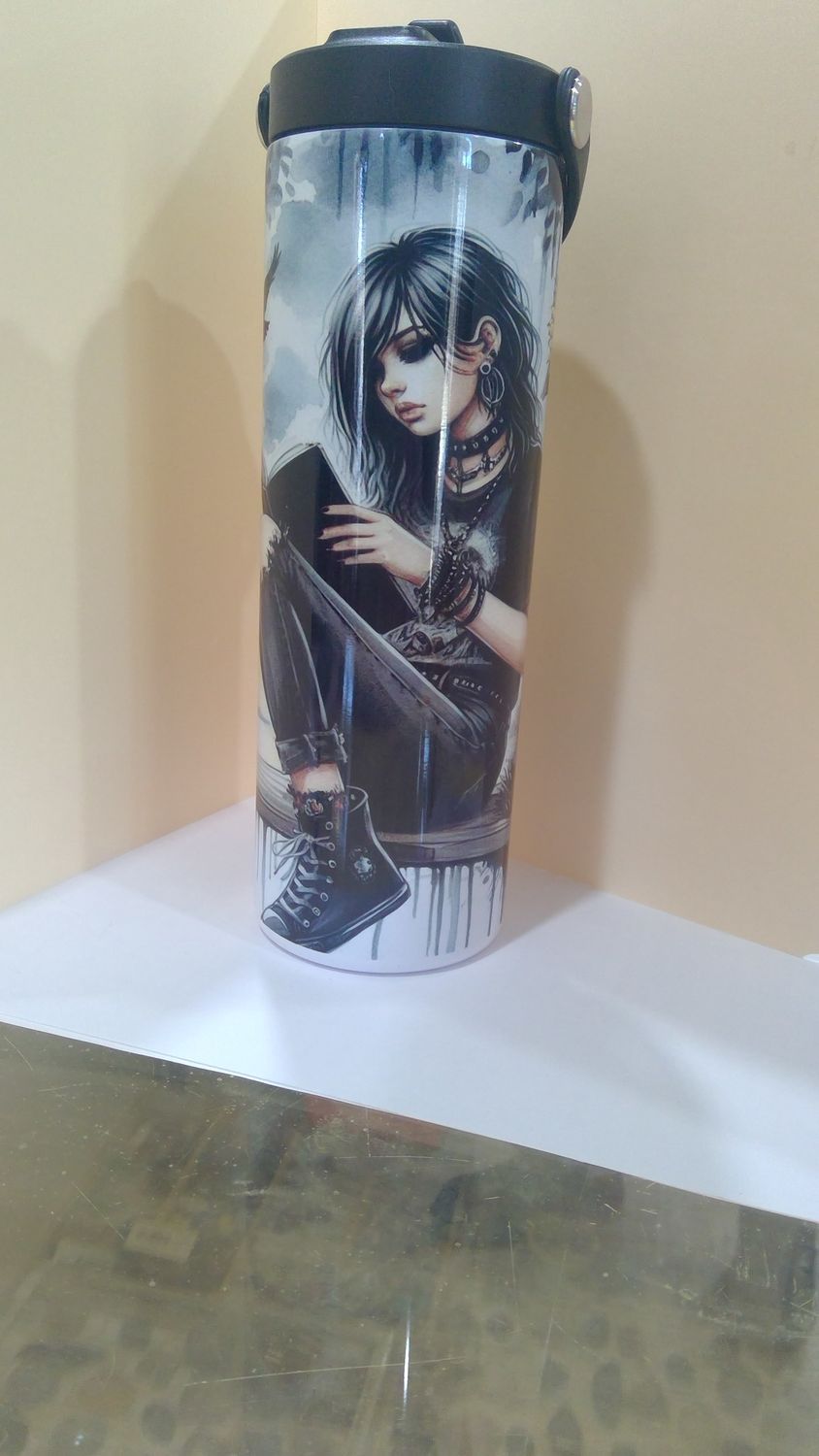 Reading Goth Girl Tumbler