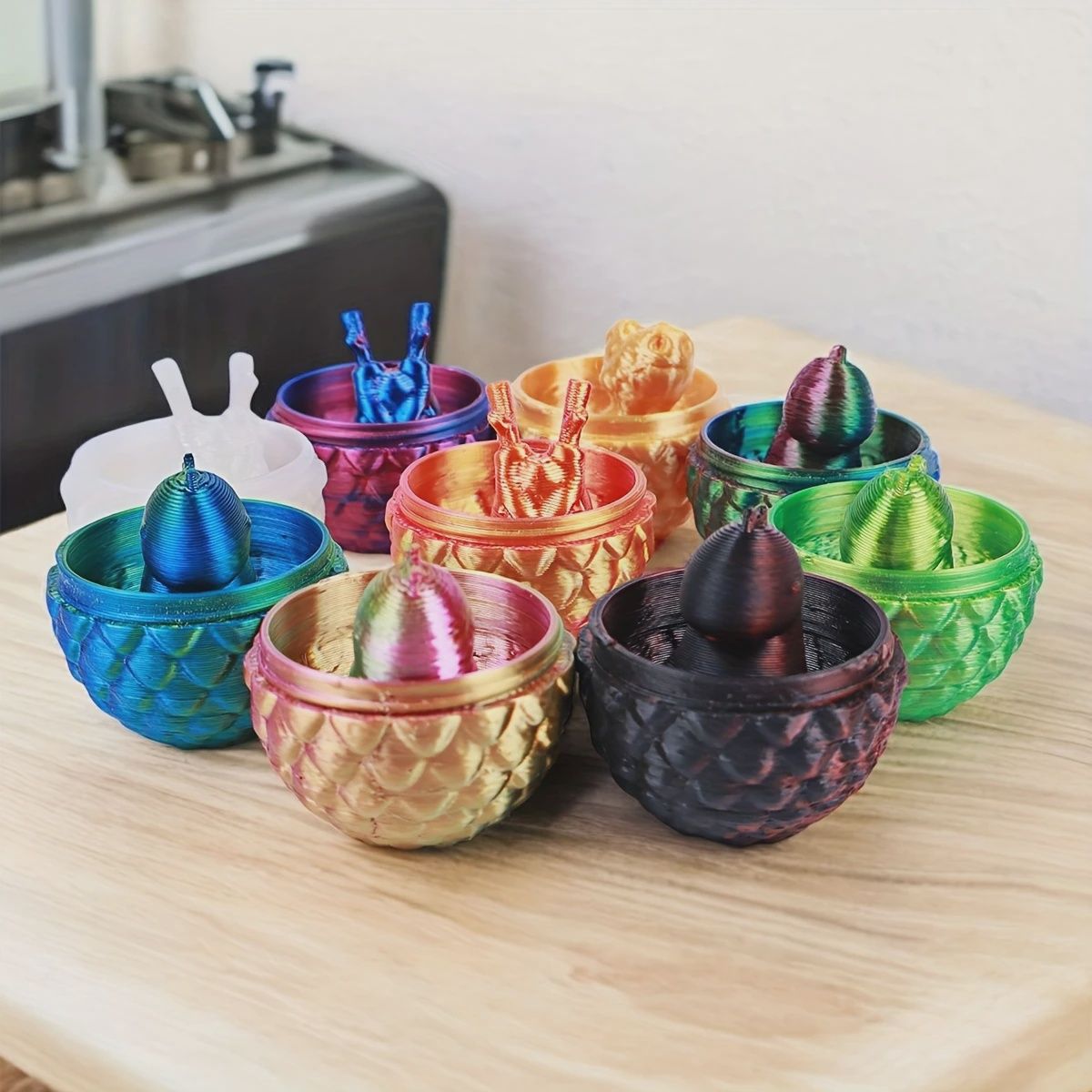 3 D Small  Dino Eggs Key Chain