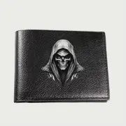Grim Reaper Skull Men&#39;s Faux Leather Wallet