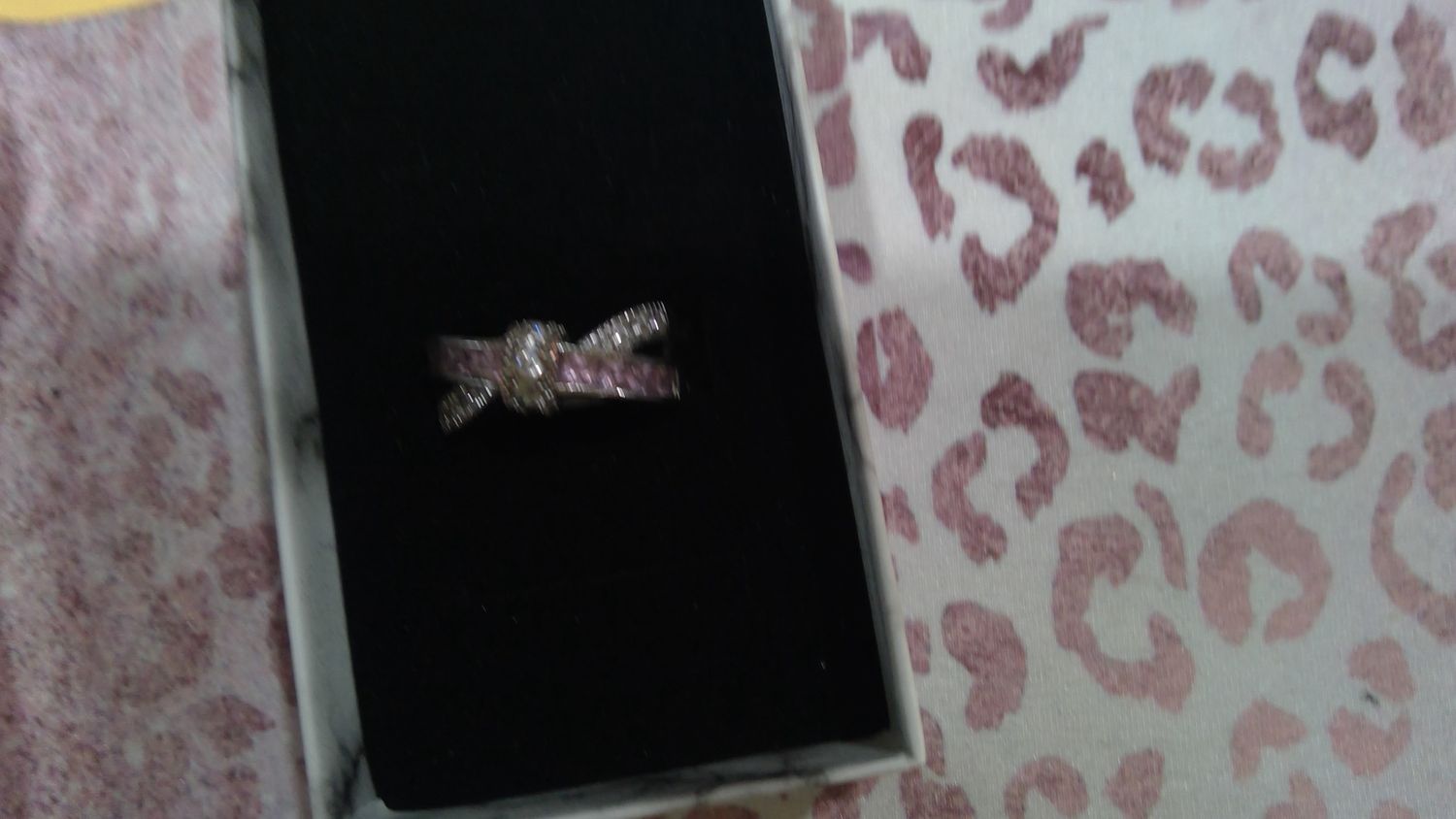 Breast Cancer Sterling Sliver Band Pink Kunzite Size 8 1/2