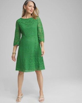 Preston &amp; New York Green Crocheted Dress Size 16