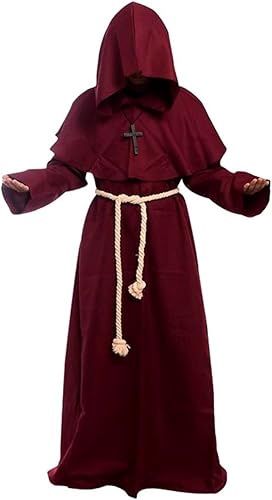 Medieval Renaissance Monk Friar Priest Cloak