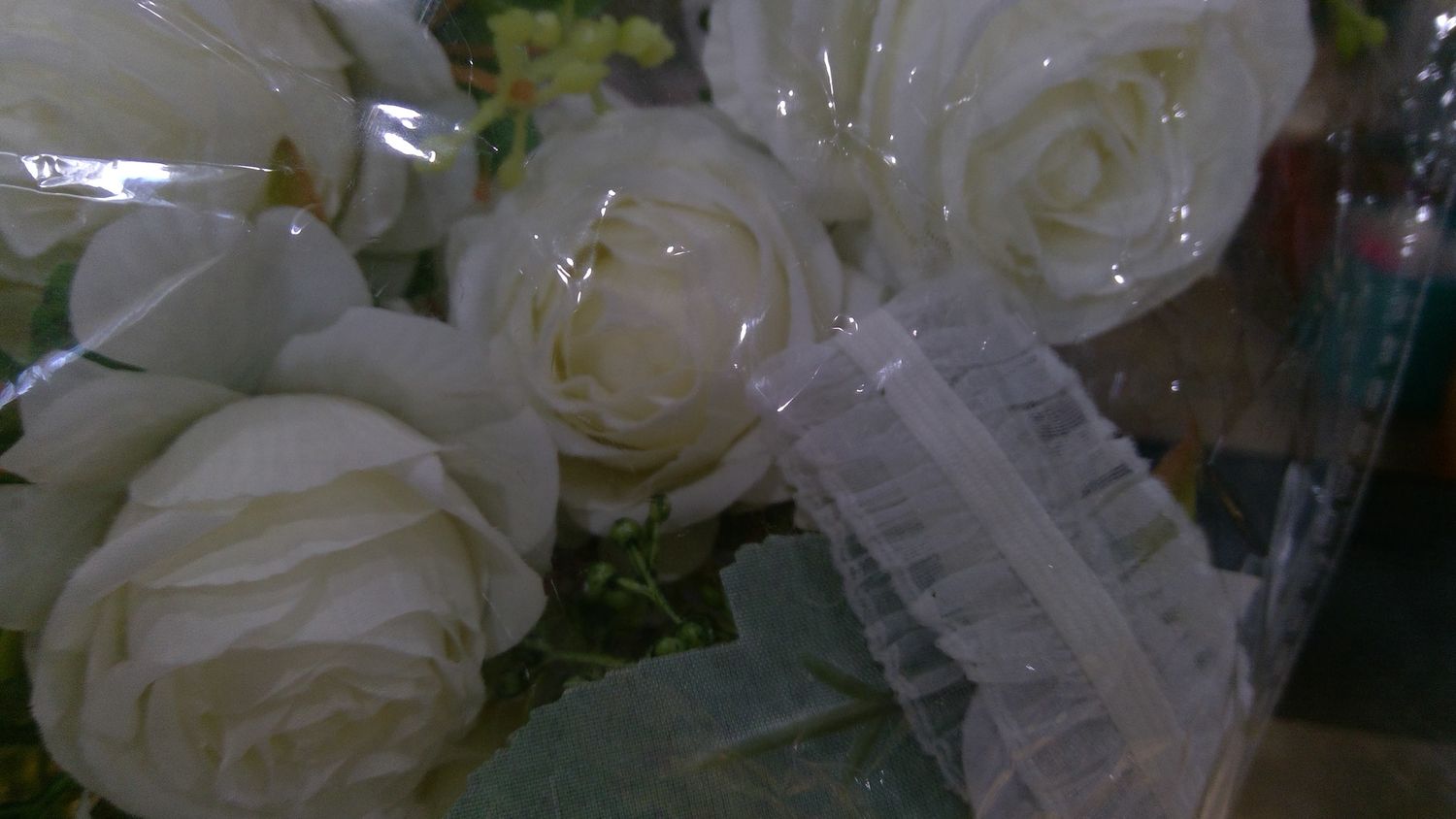 White boutonniere or wrist corsages set of 12
