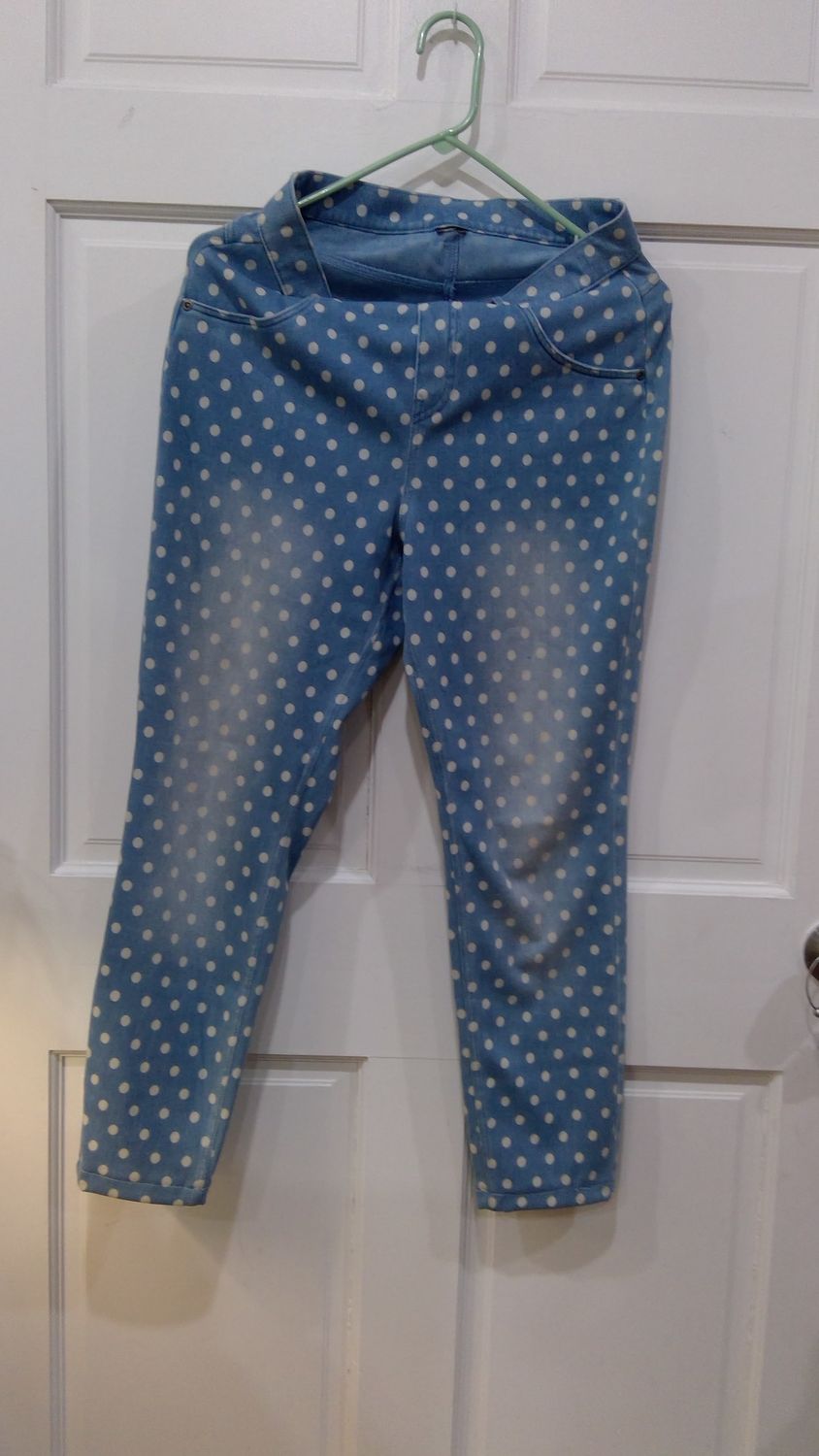 Blue Polkadot Jeans Size Small