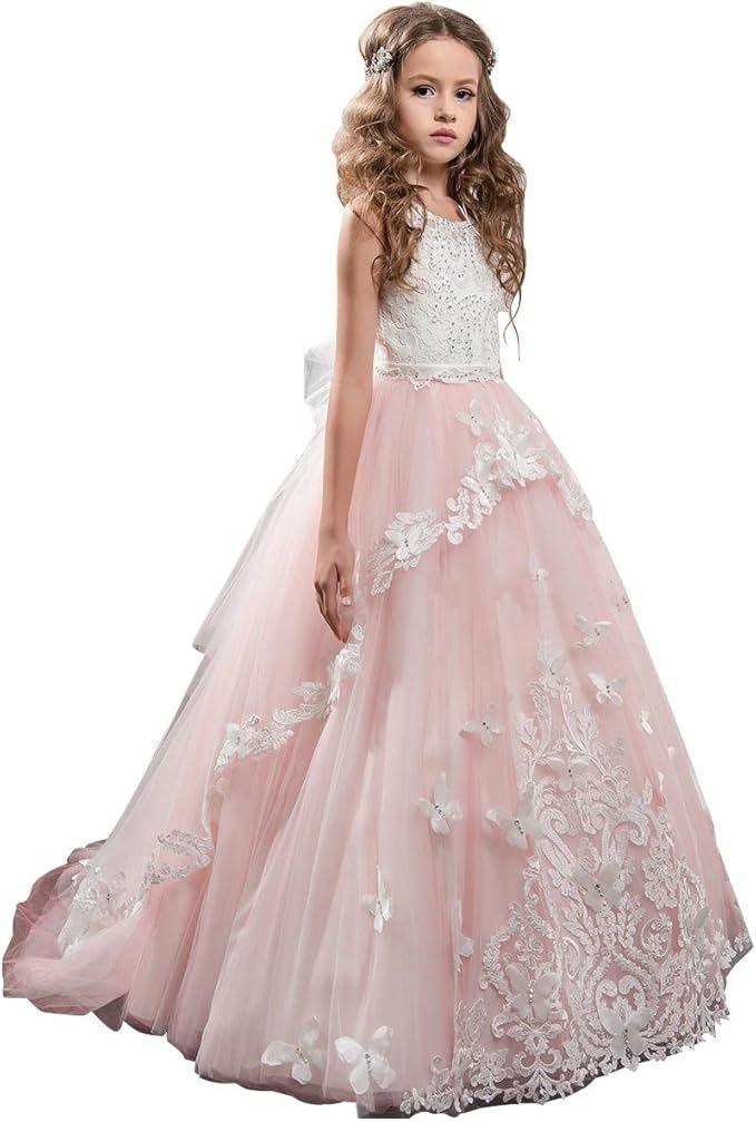 TTYAOVO Girls Embroidery Princess Elegant Dress