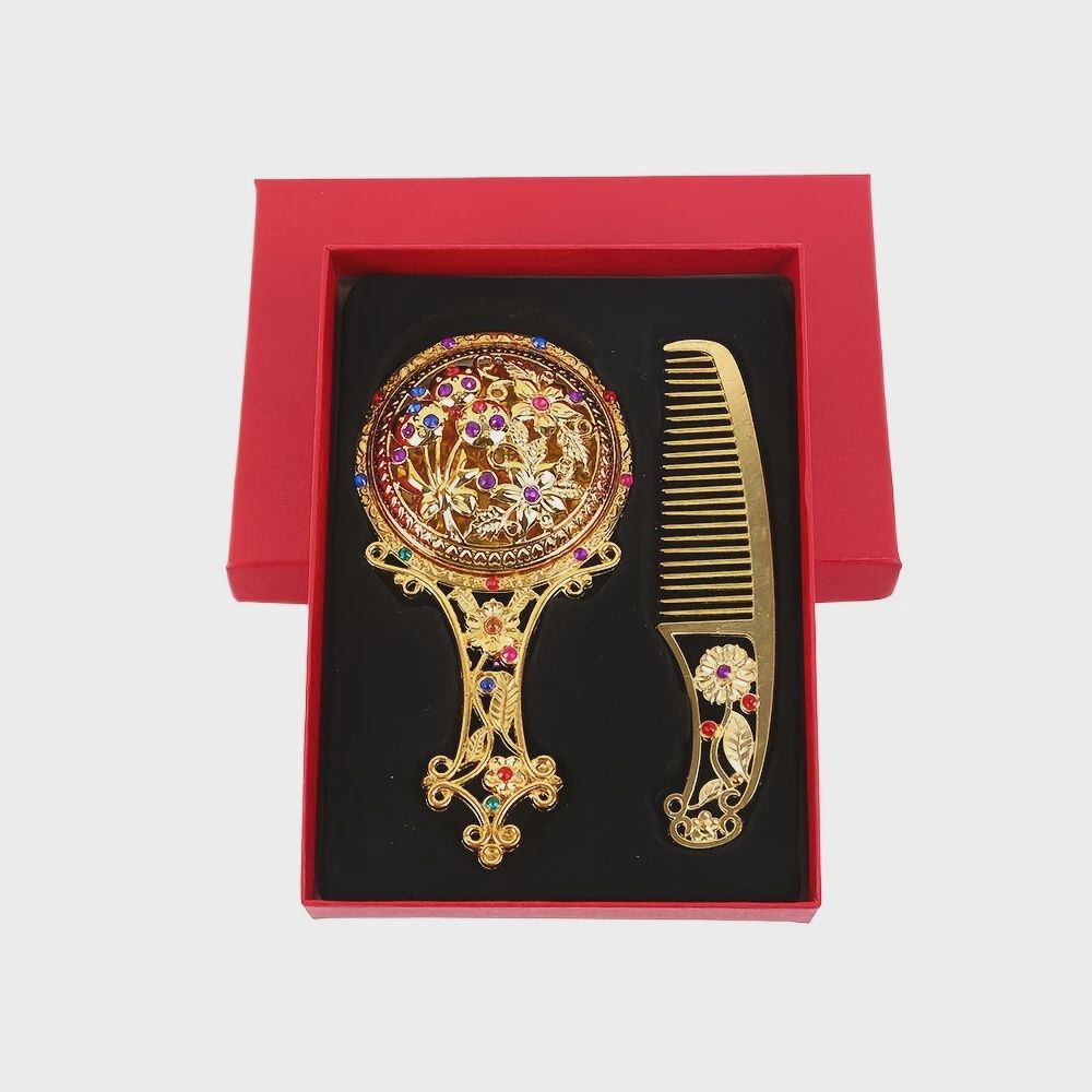 Royal Comb and Mirror Set