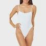 White Swim suit one Piece Size Large