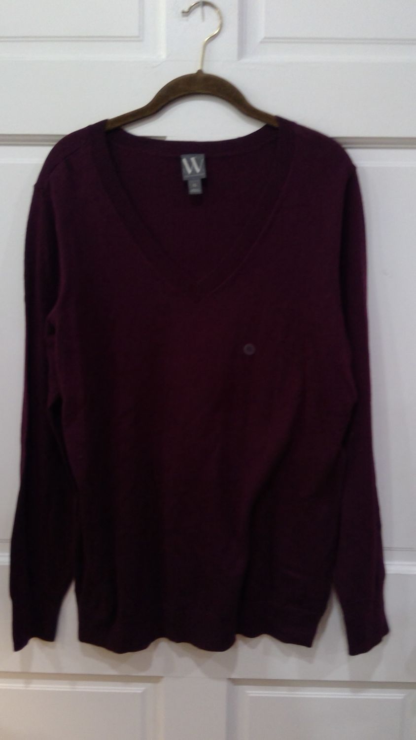 Worthington Long Sleeve Burgandy Size xl