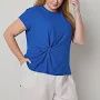 Liz Claiborne Bold Blue Shirt short sleeves size XL