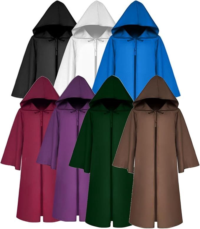 Long Hooded Wizard Witch Cloak